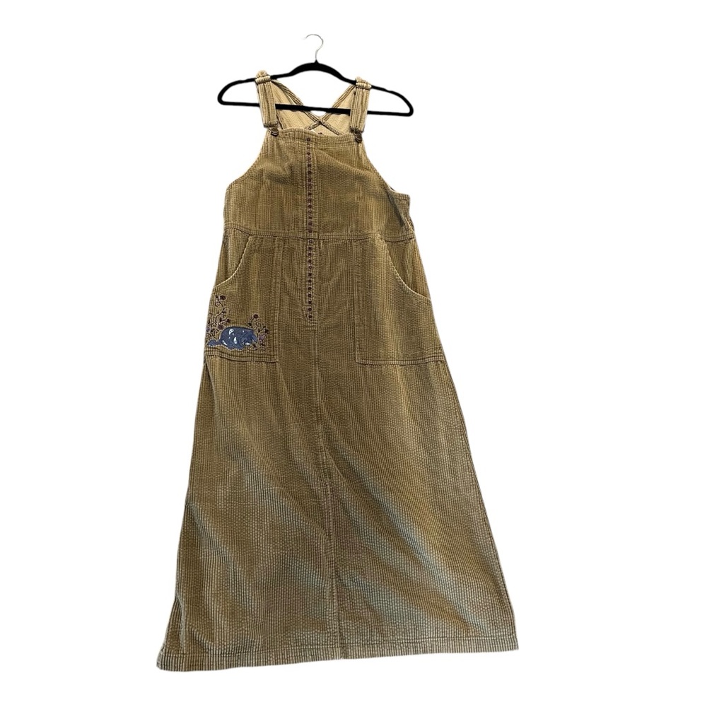 Disney Catalog vintage Courderoy Eeyore Overall Dress womens size S